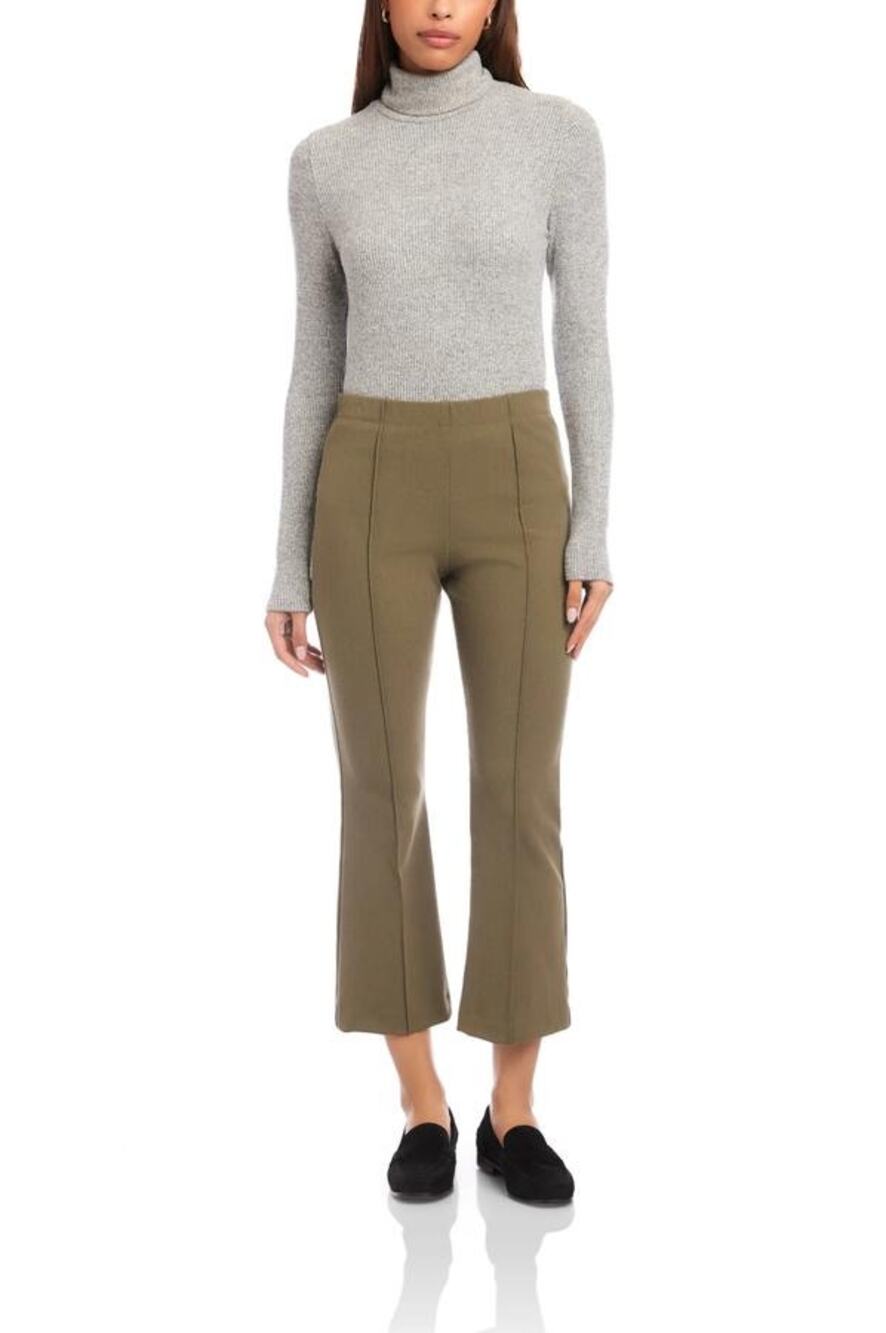 Fifteen Twenty Sigourney Pintuck Pants Light Olive M NWT Minimalist QuietLuxury
